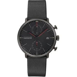 JUNGHANS 27/4409.02 max bill Chronoscope Bauhaus Herrenuhr Schwarz