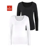 VIVANCE Langarmshirt Schwarz 36/38