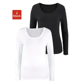 VIVANCE Langarmshirt Schwarz 36/38