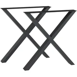 Tischgestell 2er Set Greith 72x79cm Schwarz