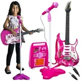 Kruzzel Gitarre + Mikrofon + Verstärker pink 22407