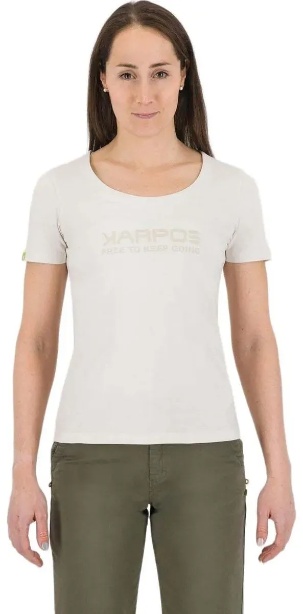 Karpos Loma Cotton W T-shirt vaporous gray/ writing print (163) S