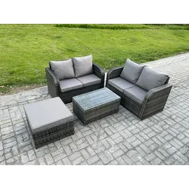 fimous Gartenlounge-Set 5-tlg. Dunkelgrau