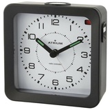 Atrium Funkwecker Analog Quarz ohne Ticken Licht Snooze Leuchtzeiger schwarz A660-7