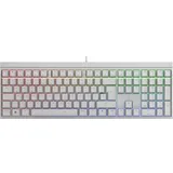Cherry MX 2.0S kabelgebundene Gaming Tastatur weiß, DE Layout schwarz