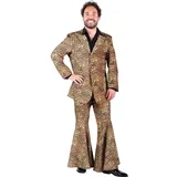 Thetru Hippie Anzug Leopardenmuster - Kostüm für Karneval (L)