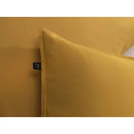 Zo Home "Satinado", gold (ochre gold), B/L: 135cm x 200cm, 1 Stk., 1 Stk., Mako-Satin, B/L: 80cm x 80cm, 1 Stk., Mako-Satin, Obermaterial: 100% Baumwolle, Bettwäsche, aus 100% Baumwolle, hochwertige Mako-Satin