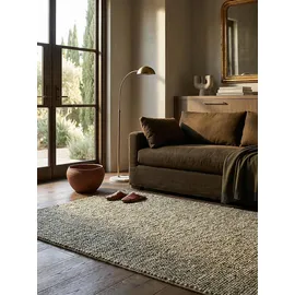KADIMA DESIGN Teppich Wollmischung Grün, 160 x 230 cm - MEDWAY Kadima Design