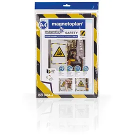 Magnetoplan magnetofix Magnetrahmen SAFETY, 5 Stück, A4, signalgelb-schwarz