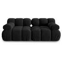 Micadoni Sofa Bellis, modular 2-Sitzer schwarz