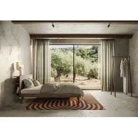 Karup Design »RETREAT BED«, aus Kiefer massiv mit Lattenrost, Kopfteil mit 3 Ablagen