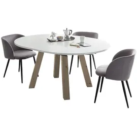 58 aufm Kessel Edda 130 x 78 x 130 cm Asteiche/Weiß matt