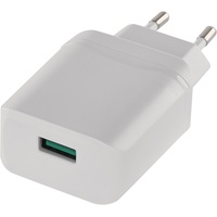 EMOS USB-Ladegerät Quick, QC 3.0 Ladeadapter mit 1x 3A Port für Tablet, Handy, Smartphone, MP3-Player, Euro-Stecker ohne Kabel