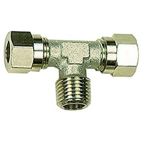Riegler T-Einschraubverschraubung, R 1/2 a., Rohr-Außen- Ø12 mm, MS