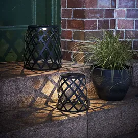 Star Trading LED Solarlaterne Calabria 26 x 28 cm schwarz