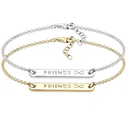 Elli Armketten Set »Armband Infinity Freundschaft Set Bi-Color Silber« Elli Silber 170
