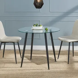 [en.casa] Esstisch, Humppila 80x75 cm Schwarz