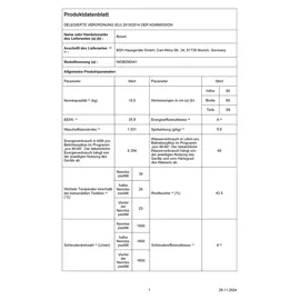Bosch Serie 8 WGB256A41 Waschmaschine (10 kg, 1600 U/min)