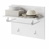 inn.furn Garderobenpaneel weiß Hochglanz 60 cm Garderobe, Garderobenpaneele, Garderobenpaneele