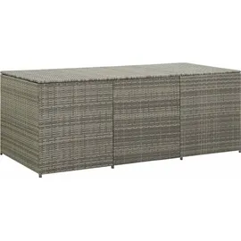 furnicato Gartenbox Poly Rattan 180x90x70 cm Grau