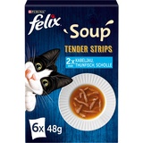 Felix Soup Tender Strips Suppe 6x48g Kabeljau, Thunfisch, Scholle