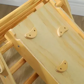 aiyaplay Kletterdreieck 2 in 1 Set mit Rutsche Naturholz