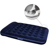 BESTWAY Luftbett Beflockt mit Integrierter Fußpumpe 203x152x28 cm
