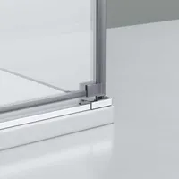 Bernstein DX403 Eckdusche mit Drehtür rechts 100 x 90 cm transparent/Echtglas D648360641500