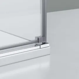 Bernstein DX403 Eckdusche mit Drehtür rechts 100 x 90 cm transparent/Echtglas D648360641500