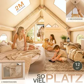 eloneo aufblasbares Zelt 4-8 Personen Beige
