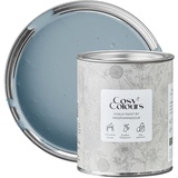 MissPompadour Kreidefarbe für Möbel blau 750ml, Twilight Blue - Holzfarbe, Holzlack matt innen - Möbellack, Möbelfarbe ohne Schleifen - Kreidefarbe für Holz - CosyColours