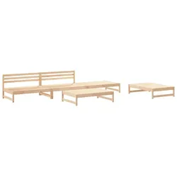 vidaXL 5-tlg. Garten-Lounge-Set Massivholz Kiefer