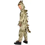 thetru Kostüm Dinosaurier Kinderkostüm, Grüner Glitzer Overall grün 128
