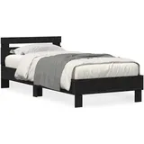 vidaXL Bettgestell Schwarz Eichen-Optik 100 x 200 cm