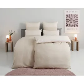 Tom Tailor HOME Bettwäsche Henry, Renforcé, 3 teilig, Bettwäsche aus Baumwolle, mit GRATIS-Zugabe: Sporthandtuch beige