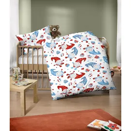 biberna Weihnachten Blau 100 x 135 cm + 2 x 40 x 60 cm