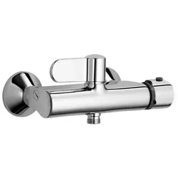 Brause-Thermostat-Batterie für Wandaufbau Hansatempra 0824 verchromt