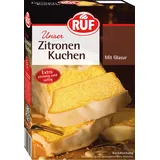 RUF Zitronen-Kuchen, Backmischung mit Zitronen-Glasur, fruchtig frisch mit natürlichem Zitronen-Aroma für einen saftigen Rührkuchen