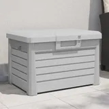 CIADAZ Outdoor-Kissenbox Grau 73x50,5x46,5 cm Polypropylen, Auflagenbox, Gartenbox, Balkonbank, Outdoor Schrank, Aufbewahrungsbox, Outdoor Storage - 366601