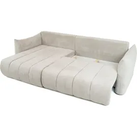 Fun Möbel Ecksofa Schlafsofa Stoff 2-Sitzer Grün
