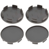 4 Nabenkappen Ø 63,0 mm - 58,5 mm / flach umrandet grau / Klebefläche