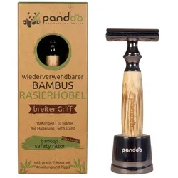 pandoo Bambus Rasierhobel mit dickem Griff