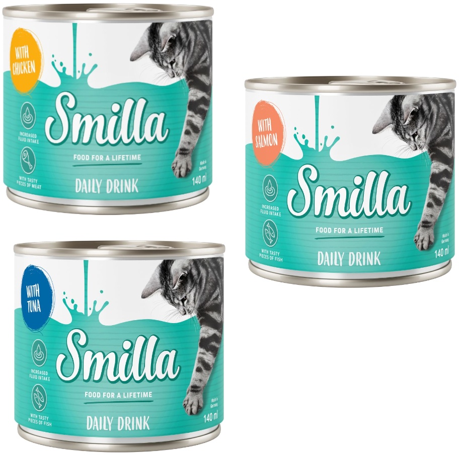 Probierpaket Smilla Katzendrink - 6 x 140 ml (3 Sorten gemischt)