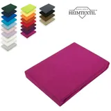 EXKLUSIV HEIMTEXTIL Spannbettlaken Jersey 140 - 160 x 200 cm Pink