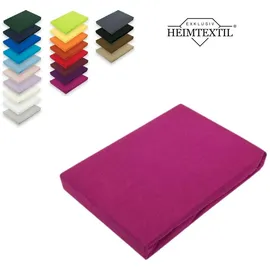 EXKLUSIV HEIMTEXTIL Spannbettlaken Jersey 140 - 160 x 200 cm Pink