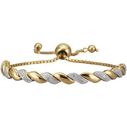 Armband FIRETTI "Schmuck Geschenk Silber 925 Armschmuck Armkette", silber (gelbgoldfarben, silberfarben), Armbänder, Damen, Silber 925 (Sterlingsilber)-Diamanten, Silber 925 (Sterlingsilber), Diamanten, mit Diamant