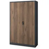 Jan Nowak Aktenschrank Metall Büroschrank abschließbar 115 cm JAN II 5 Böden Stahl (0,6 mm Wandmontage möglich PZH-zertifiziert 11 Farben) Aktenschrank Metall abschließbar 115 cm JAN II 5 Böden Stahl braun
