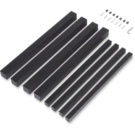 Emuca Quadratische Beine und Tischgestell, 50x50mm, 1.150x750, schwarz, Stahl,