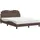 vidaXL Bett mit Matratze Braun 120x200 cm Kunstleder