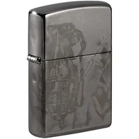 Zippo Sturmfeuerzeug - Spazuk, High Polish Black, Photo Image 360° - Nachfüllbar - Wiederverwendbar - Windfestes Design - Geschenkbox - Made in USA